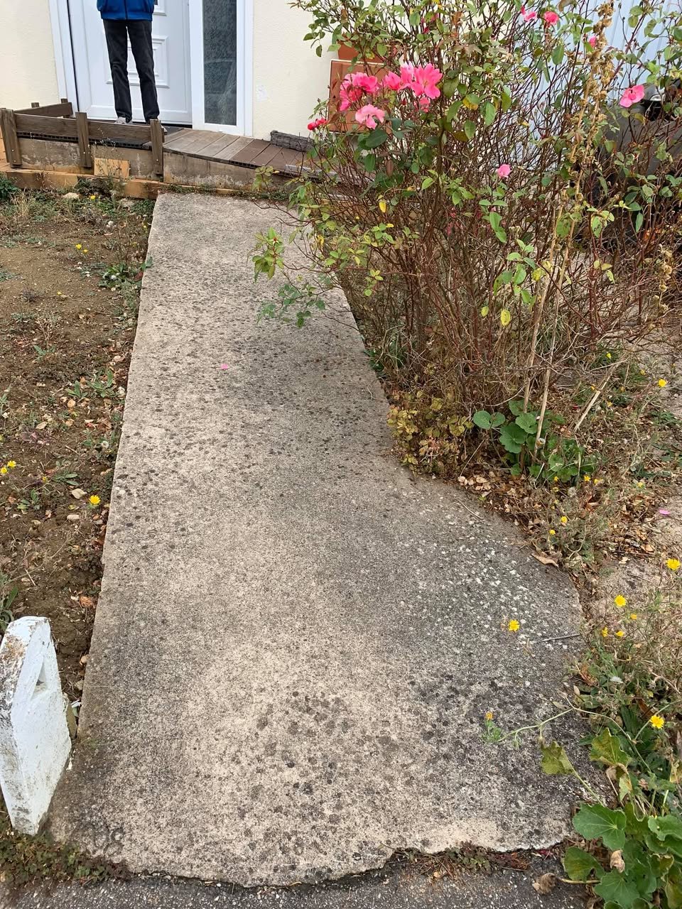 Avant après allée bordure avant